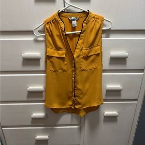 H&M Mustard Sleeveless Blouse